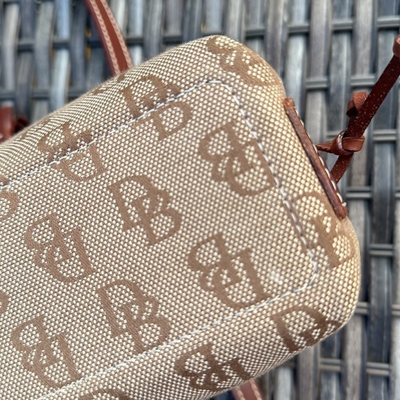 dooney & Bourke Signature Canvas Handbag with Leather Trim - Brown - Picture 8 of 16